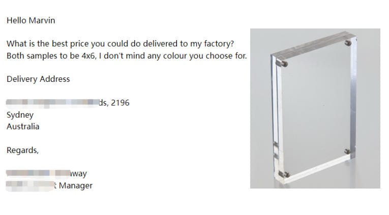 custom acrylic photo frames project discussion