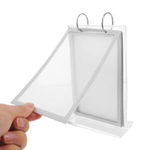 Acrylic Flip Menu Holder with Metal Rings ADMD-05 (4)