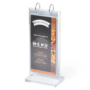 Acrylic Flip Menu Stand with C-Rings ADMD-01 (1)