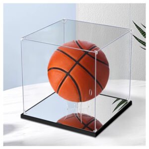 Acrylic Sports Ball Display Case with Mirror Base ADDC-03 (6)
