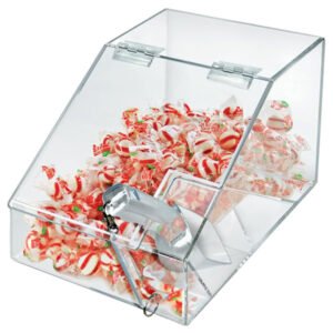 Custom Acrylic Candy Jar with Lid & Scoop ABCB-05 (1)