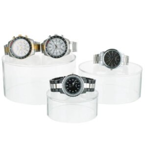 Custom Acrylic Cylinder Display Nesting Riser Stands ADAR-02 (1)