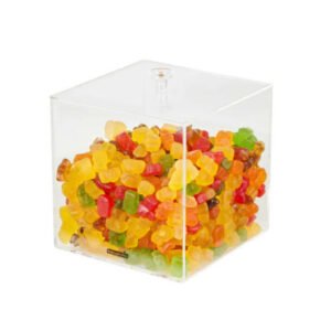 Custom Clear Acrylic Candy Container with Lid ABCB-04 (1)