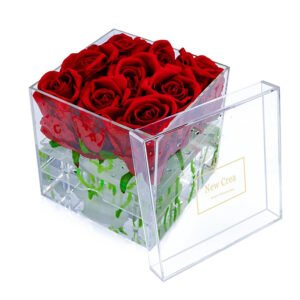 Removable inner panels of acrylic flower display box