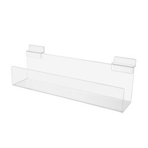 Custom Clear Acrylic Slatwall J Shelf ADSS-04 (1)