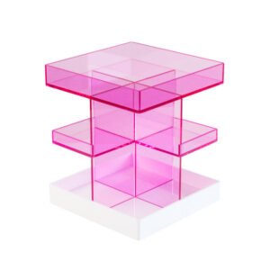 ink acrylic makeup organizer with multiple shelves