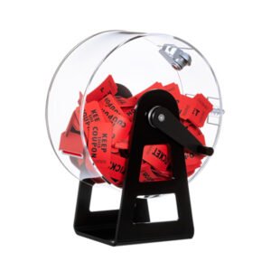 Ferris acrylic wheel raffle spinner with transparent drum and dual bearings
