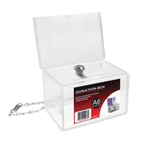 acrylic ballot box with header card