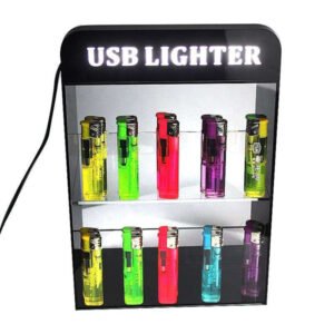 custom acrylic POS display stand for refillable gas torch lighters RSS-01 (6)