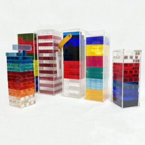 custom acrylic jenga blocks colorful set