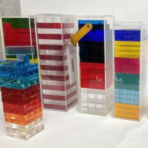 engraved acrylic jenga blocks with logo