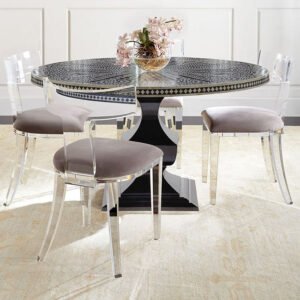 acrylic dining chairs in modern dining room