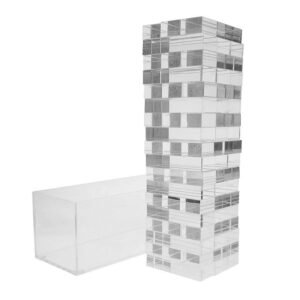 luxury acrylic stacking tower game clear polished blocks