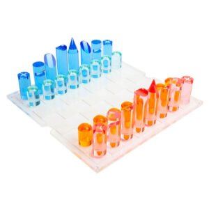 rainbow lucite checkers set colorful acrylic board game clear board