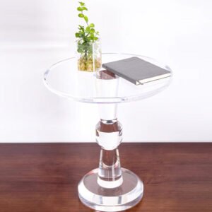 clear acrylic pedestal table modern design