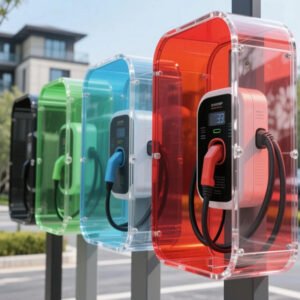 acrylic ev charging enclosure outdoor installation