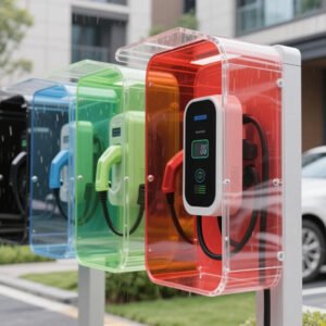 custom acrylic enclosure with ventilation slots