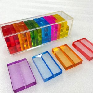 custom acrylic strip blocks rainbow translucent light effect