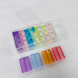 custom acrylic strip blocks rainbow translucent set