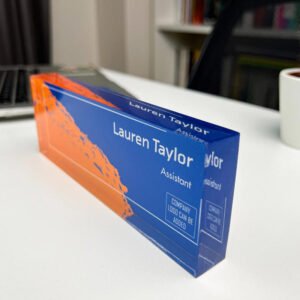 acrylic office name sign with logo printing