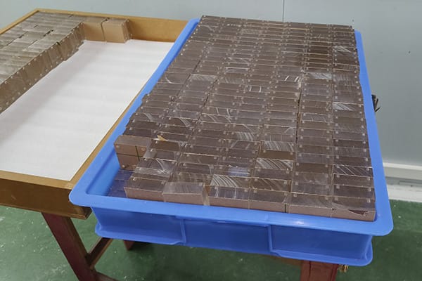 Bulk Magnetic Acrylic Photo Blocks in Production