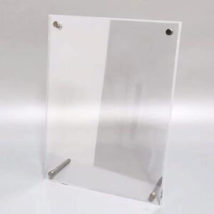 acrylic floating frame vertical tabletop display orientation