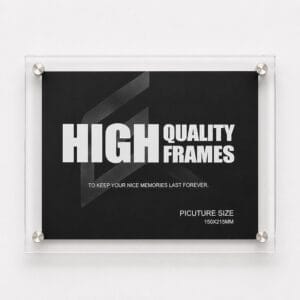 Custom Acrylic Floating Photo Frame – OEM Wall Mounted Display