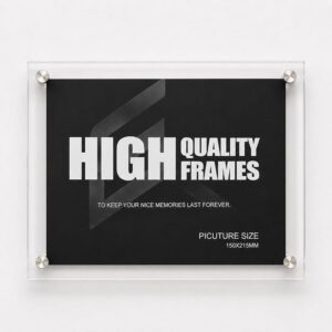 acrylic floating photo frame wall mounted display