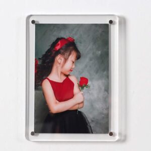 rectangle acrylic fridge magnet frame standard photo display