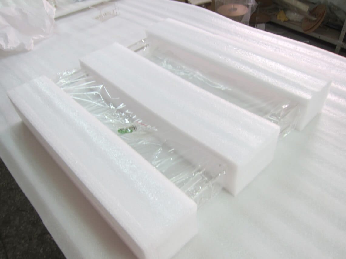 acrylic shadow box frame EPE foam protection packaging