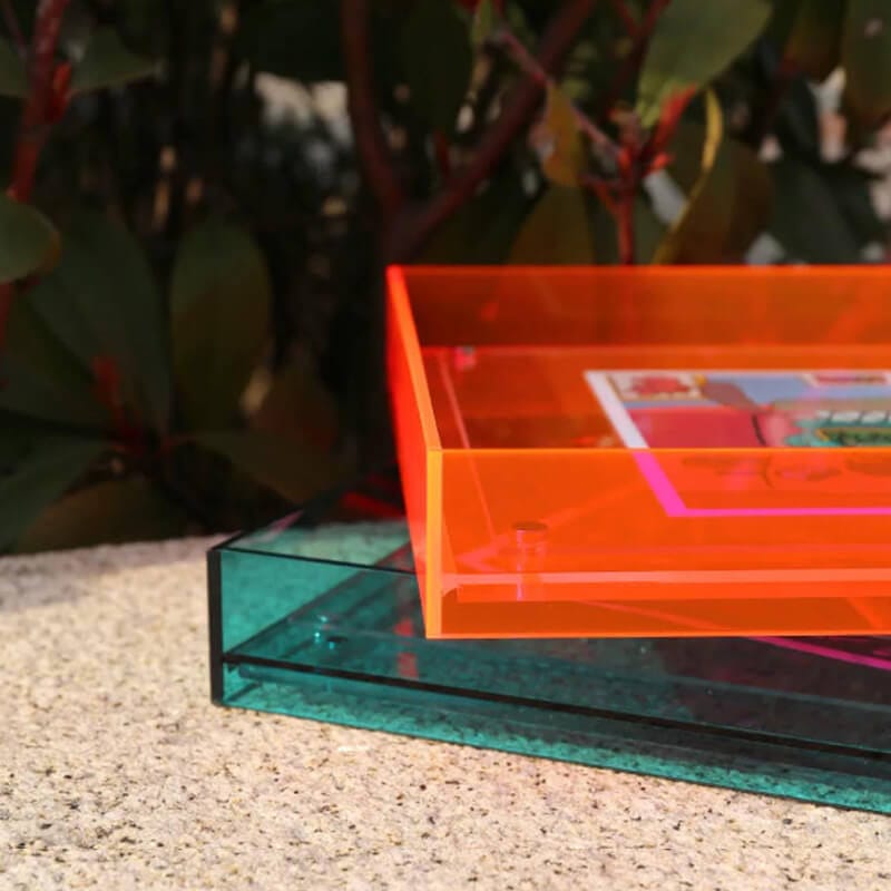 acrylic shadow box frame side profile thickness view