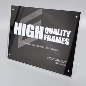 custom acrylic magnetic photo frame 6x8 tabletop display