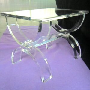 custom clear acrylic bench Lucite furniture display