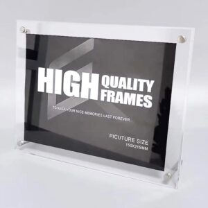 frameless acrylic floating frame tabletop display system