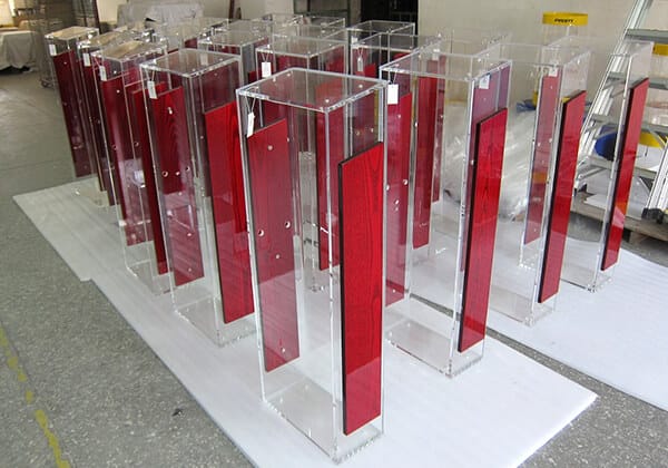 Assembly fit testing of acrylic components before shipment at ACRYLIC2GO