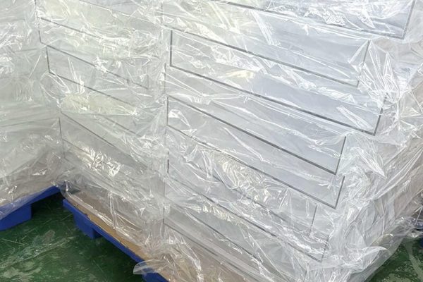 acrylic shadow box frames packed with PE protective bags